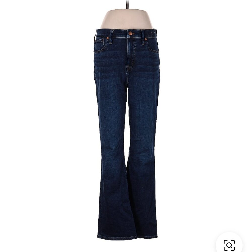 Madewell Mid-Rise Kick Out Dark Wash Jeans Tall